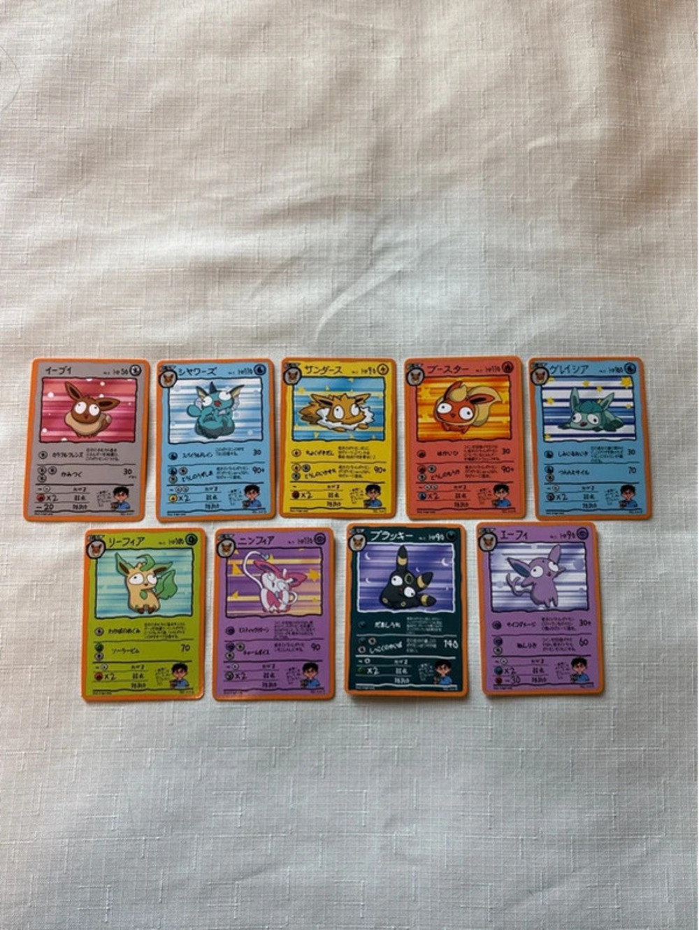 Pokemon Derpy Eeveelution fan made card lot of 9